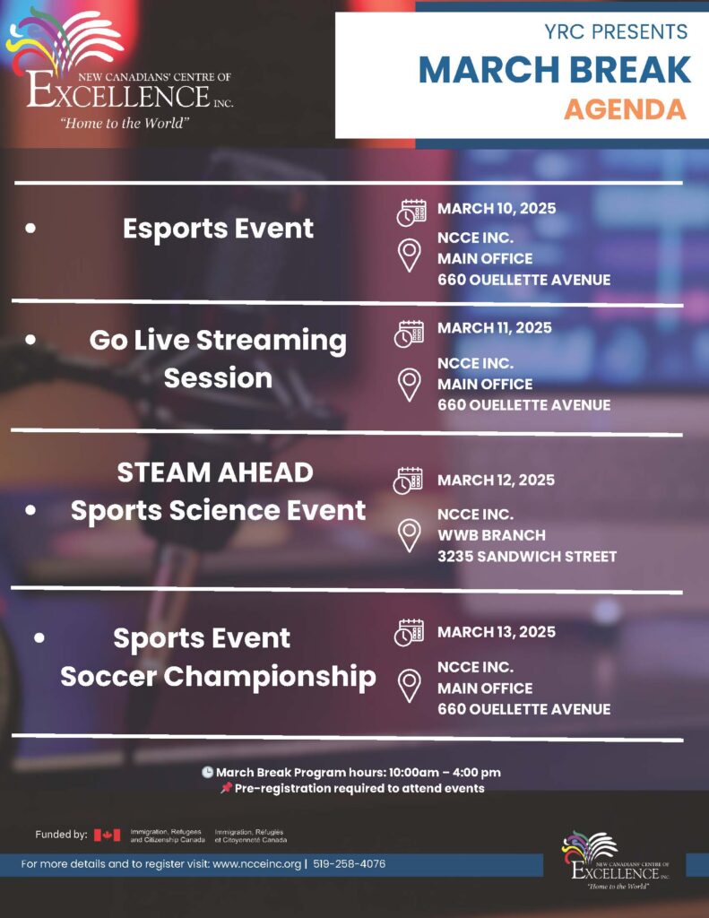 NCCE Inc.’s YRC March Break