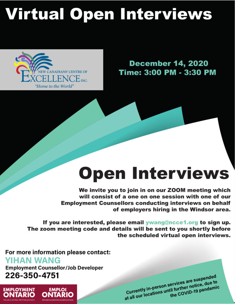 Virtual Open Interviews