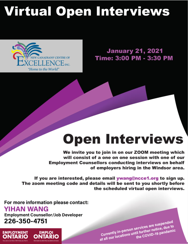 Virtual Open Interviews