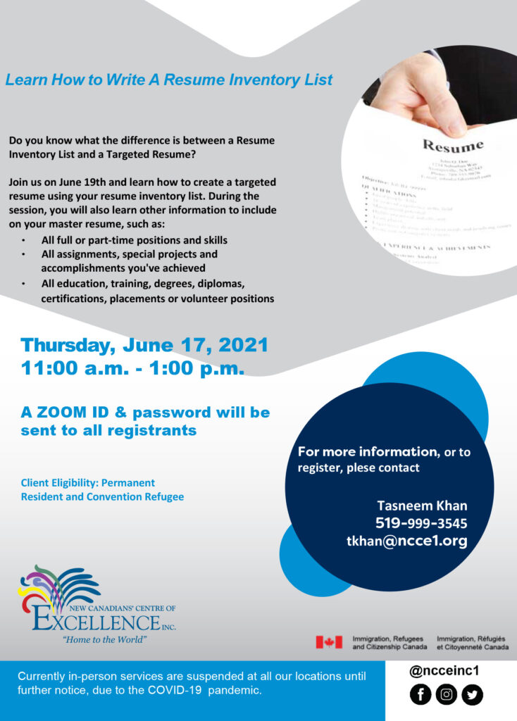 Learn How to Write a Resume Inventory List
