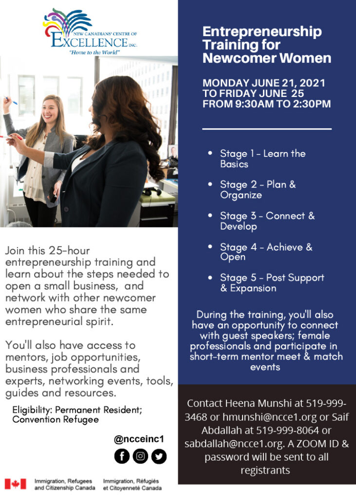 Entrepreneurship Training for Newcomer Women