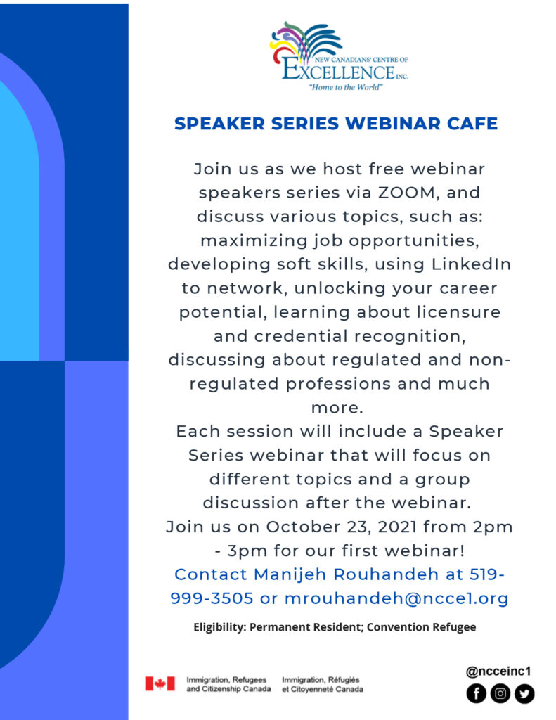 Speaker Series Webinar cafe