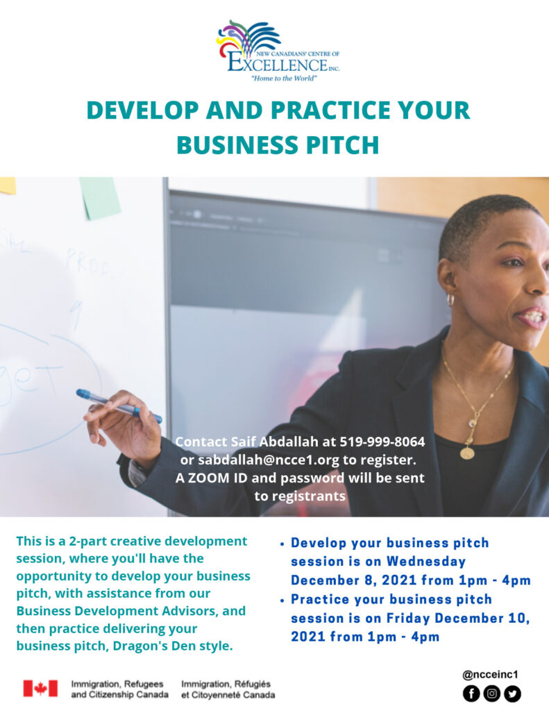 Practice your business pitch