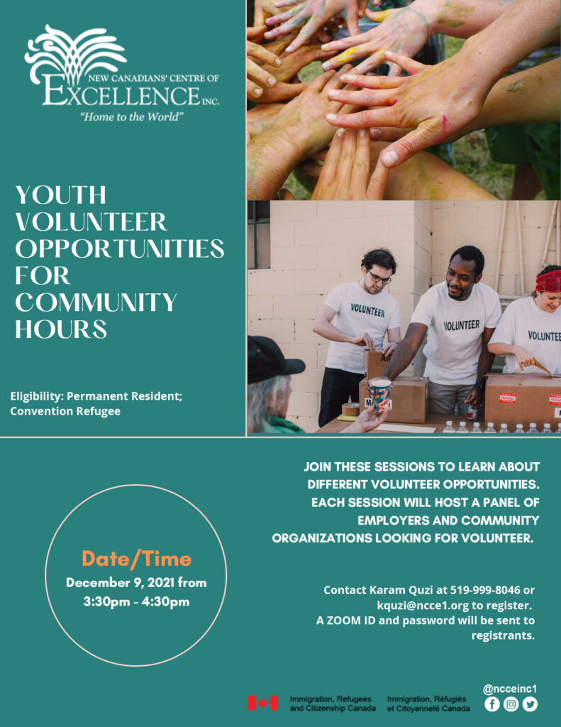 Youth Volunteer Opportunities session September 2021