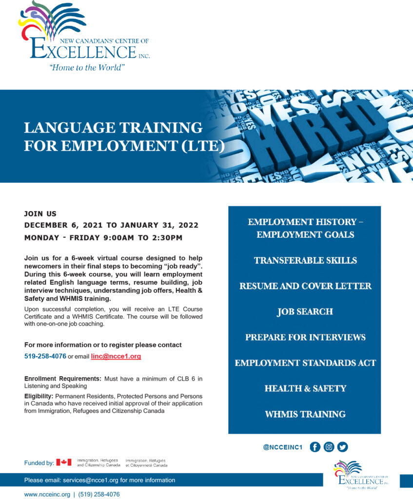 Language Training for Employment