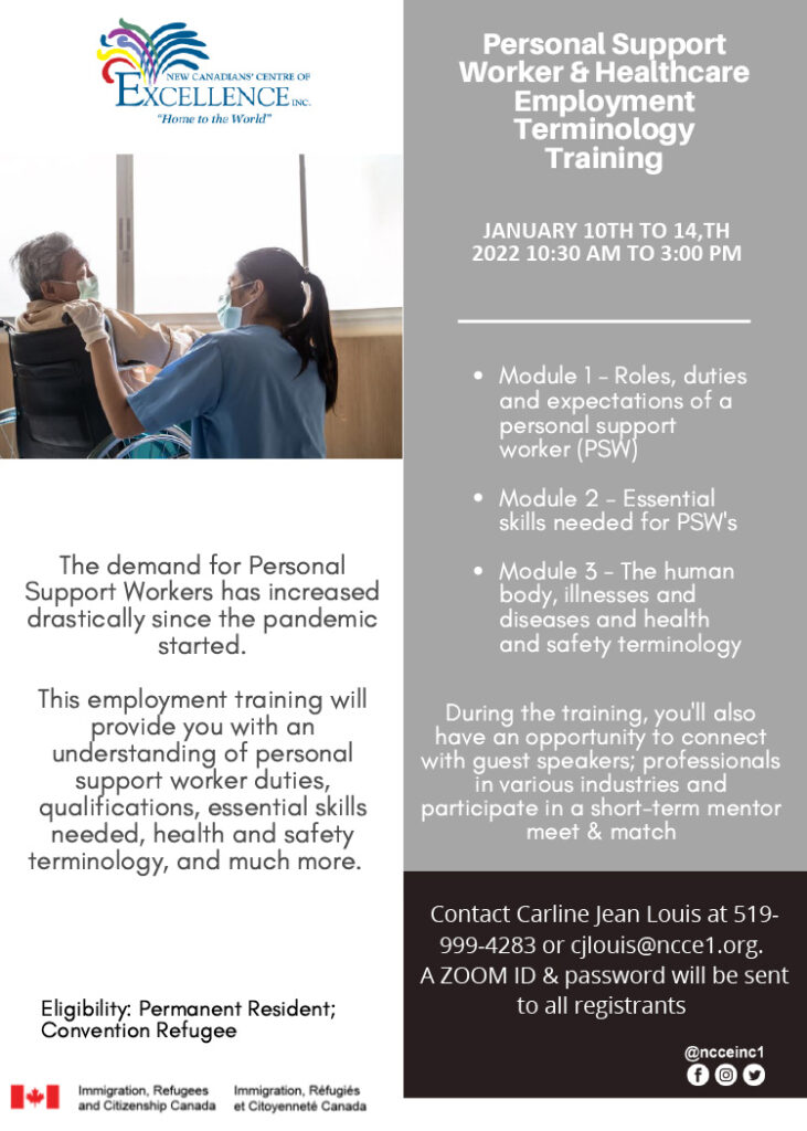 Personal Support Worker & Healthcare Employment Terminology Training
