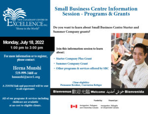 Small Business Centre Information Session - Programs & Grants