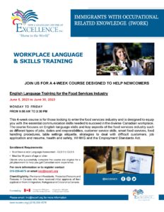 Immigrants with Occupational Related Knowledge: Workplace Language & Skills Training