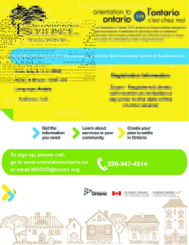 Orientation to Ontario Arabic