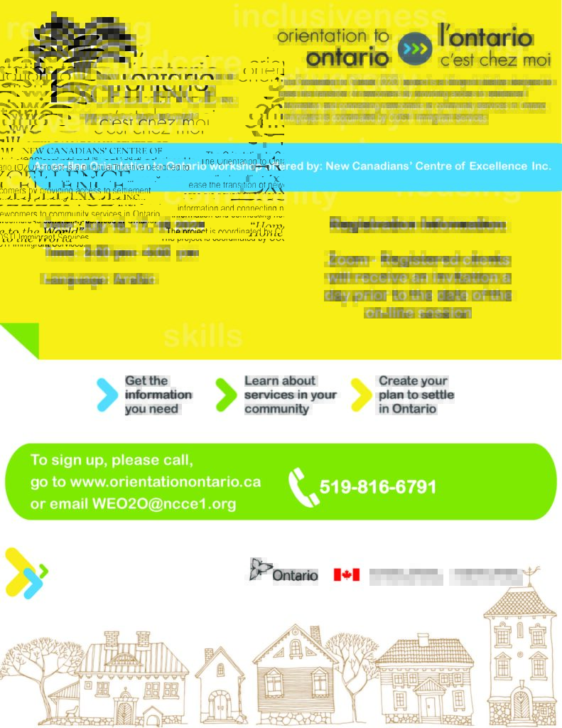 Orientation to Ontario Arabic