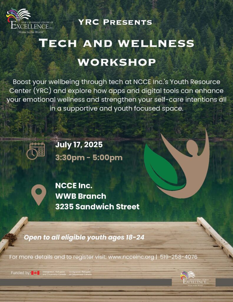 Tech & Wellness Workshop @ NCCE Inc. WWB Branch | Windsor | Ontario | Canada