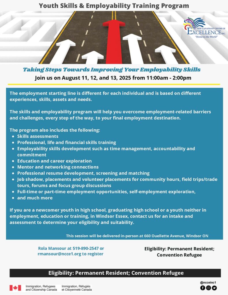 Youth Skills & Employability Training Program @ NCCE Inc. - Main Branch | Windsor | Ontario | Canada