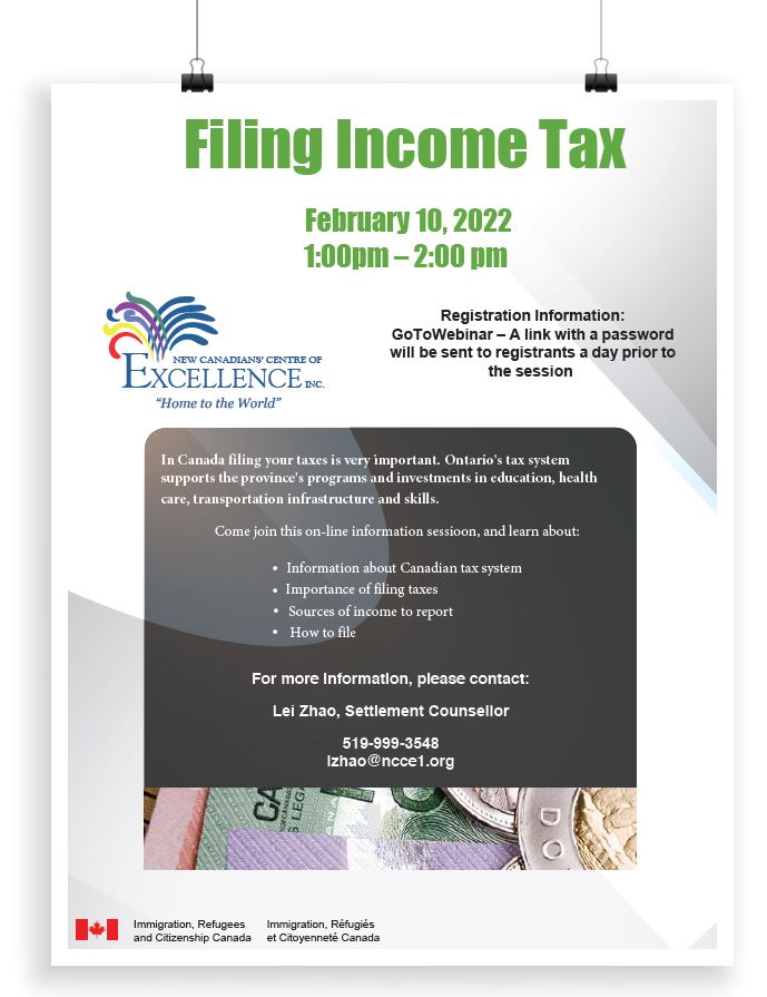 Filing Income Tax flyer