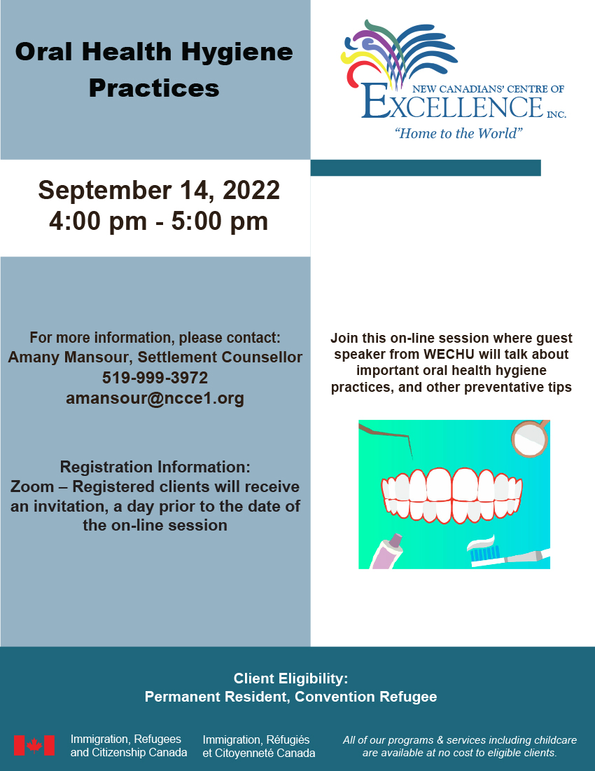 Oral Health Hygiene Practices New Canadians' Centre of Excellence Inc.